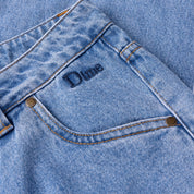 Classic Relaxed Denim Pants - Blue Washed