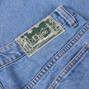 Classic Relaxed Denim Pants - Blue Washed