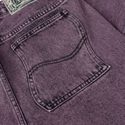 Classic Relaxed Denim Pants - Overdyed Plum