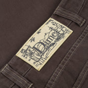 Baggy Denim Pants - Brown Washed