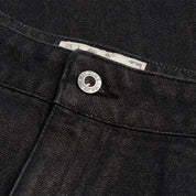 Classic Baggy Denim Pants - Black Washed