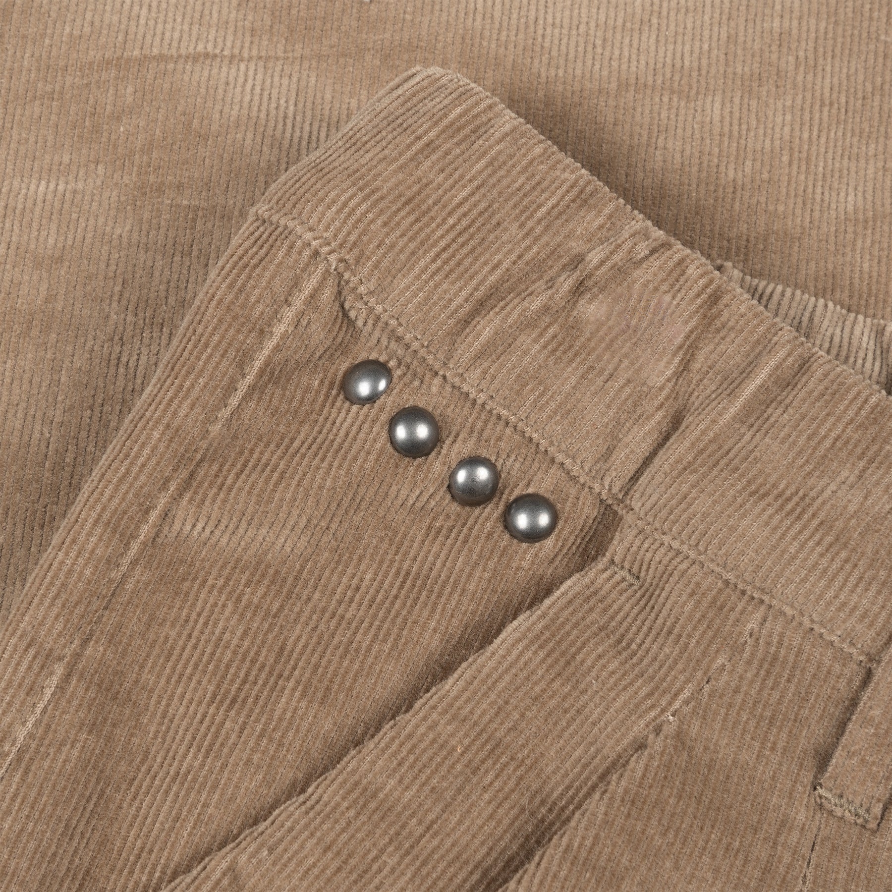 Pleated Corduroy Pants - Light Brown