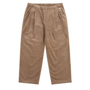 Pleated Corduroy Pants - Light Brown