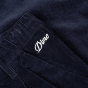 Pleated Corduroy Pants - Navy