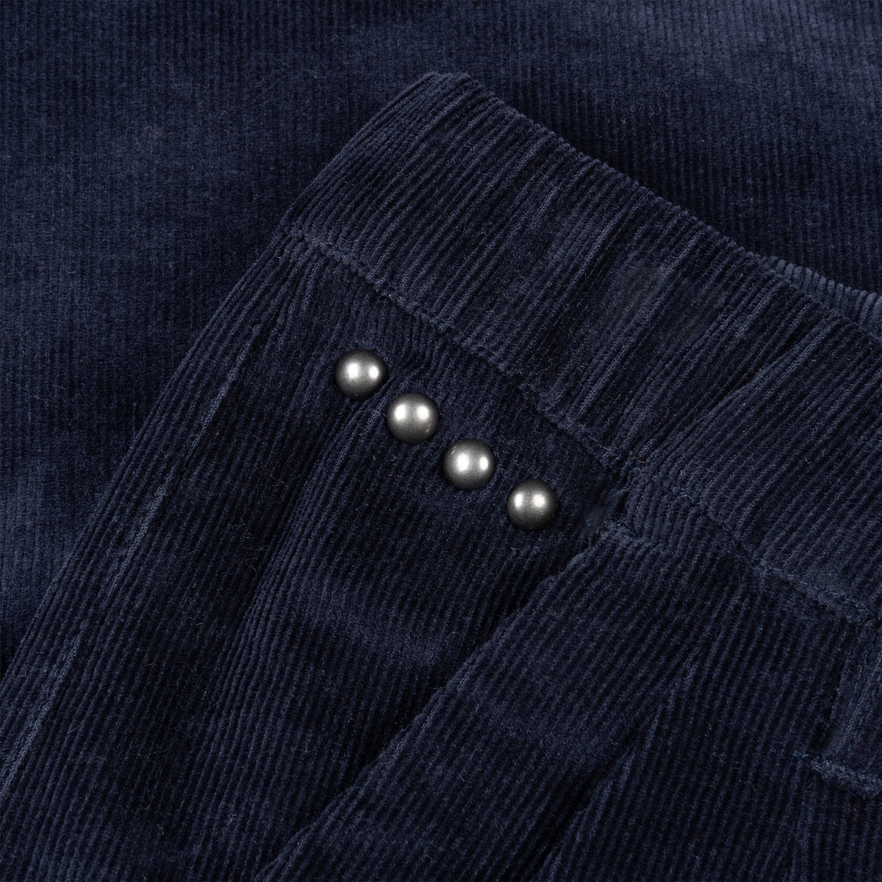 Pleated Corduroy Pants - Navy