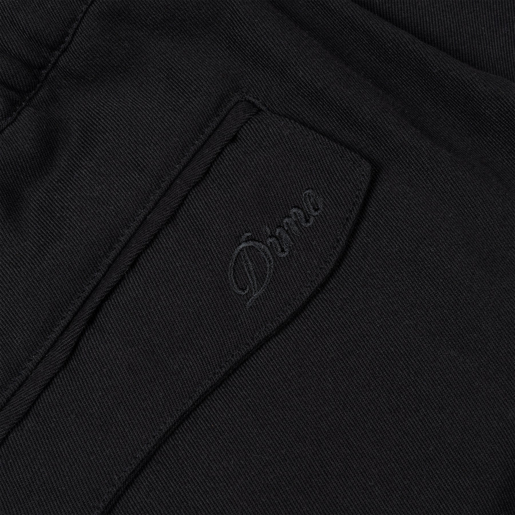 Pleated Twill Shorts - Black