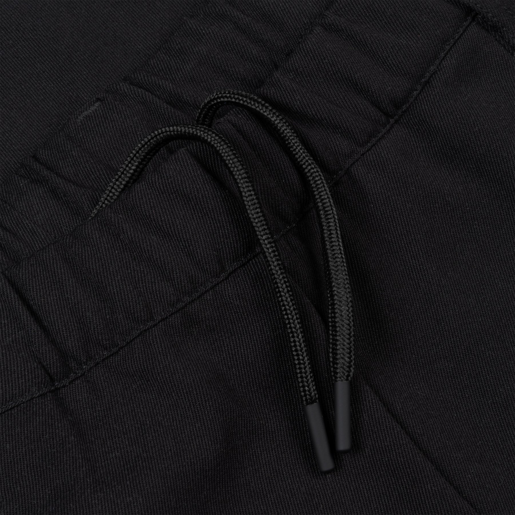 Pleated Twill Shorts - Black