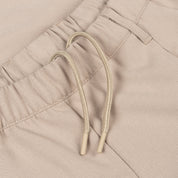 Pleated Twill Shorts - Tan