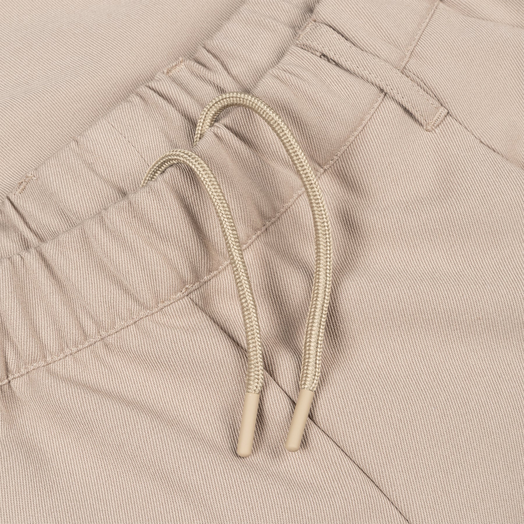 Pleated Twill Shorts - Tan