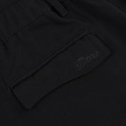 Pleated Twill Pants - Black