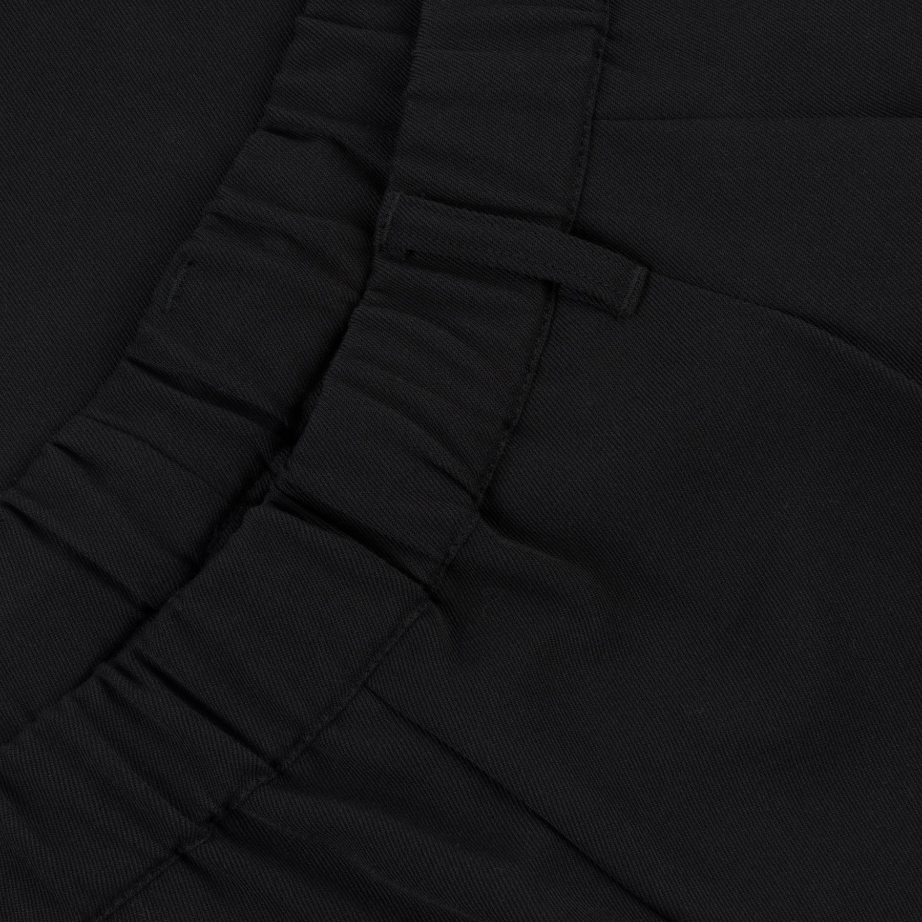 Pleated Twill Pants - Black