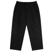 Pantalon plissé en sergé - Noir