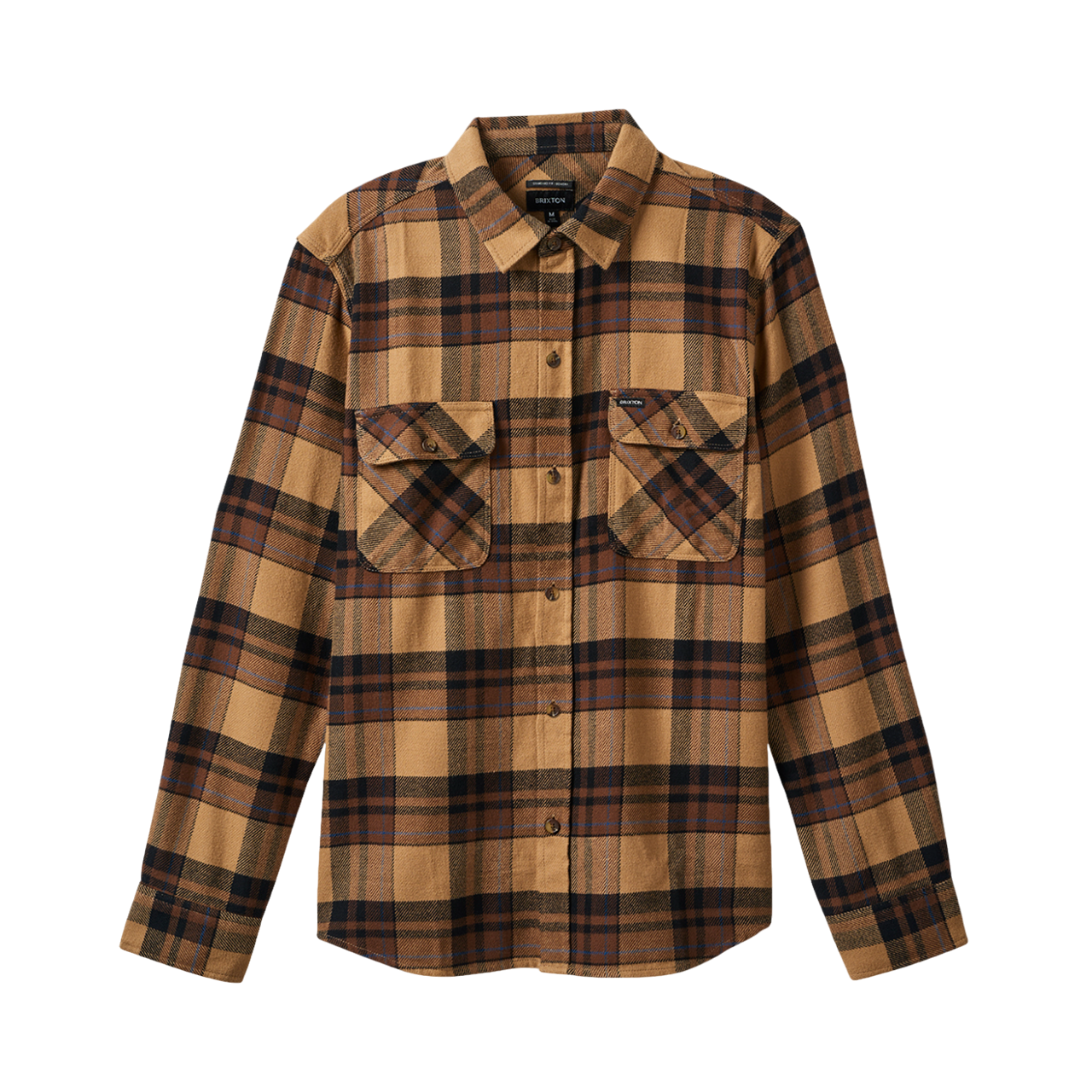 Bowery L/S Flannel - Tigerʼs Eye/Pinecone Brown/Washed Black