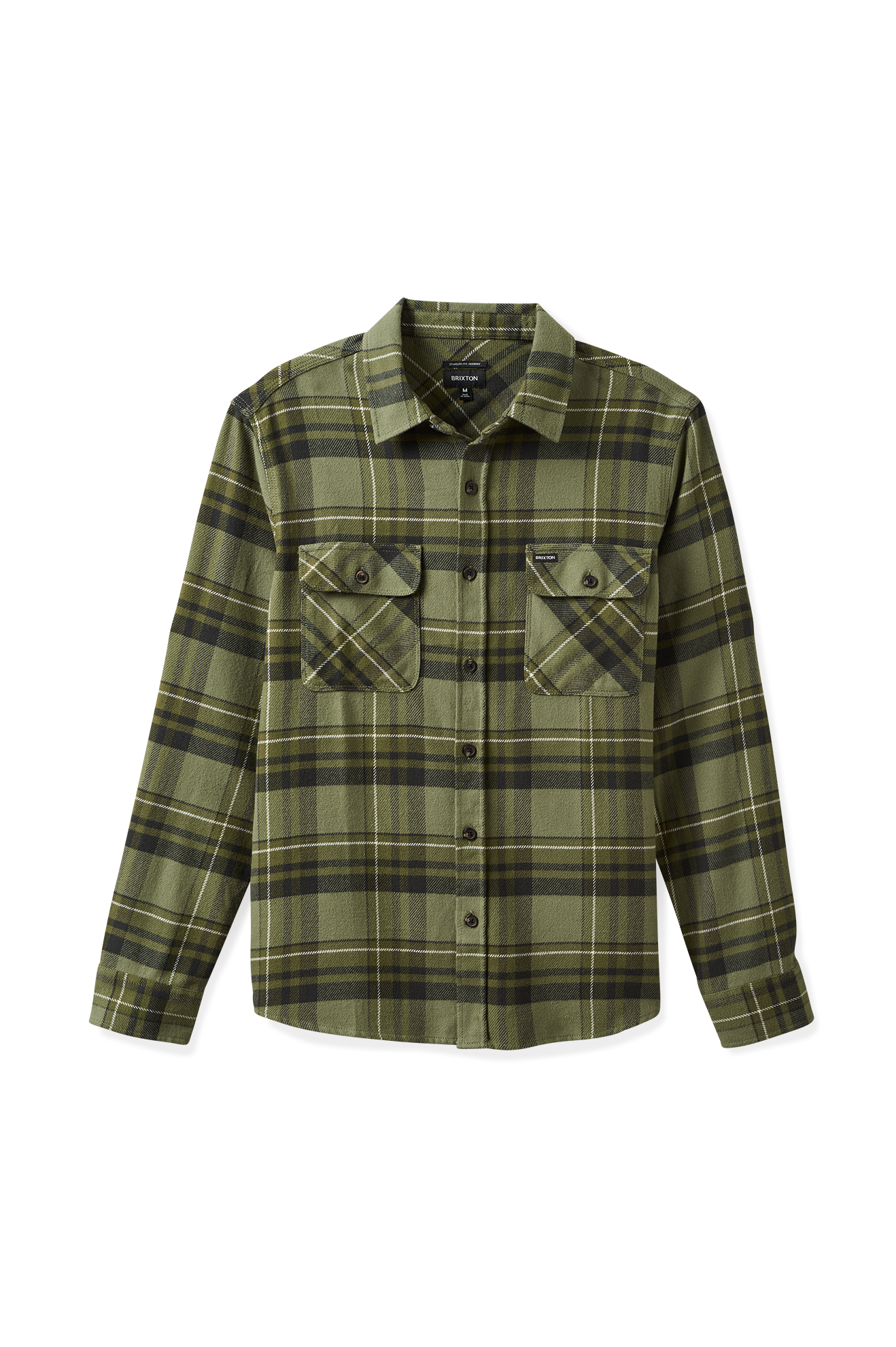 Bowery L/S Flannel - Vetiver/Laurel Wreath/Washed Black