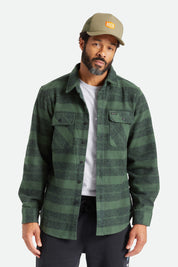 Bowery Heavy Weight L/S Flannel - Forest Green