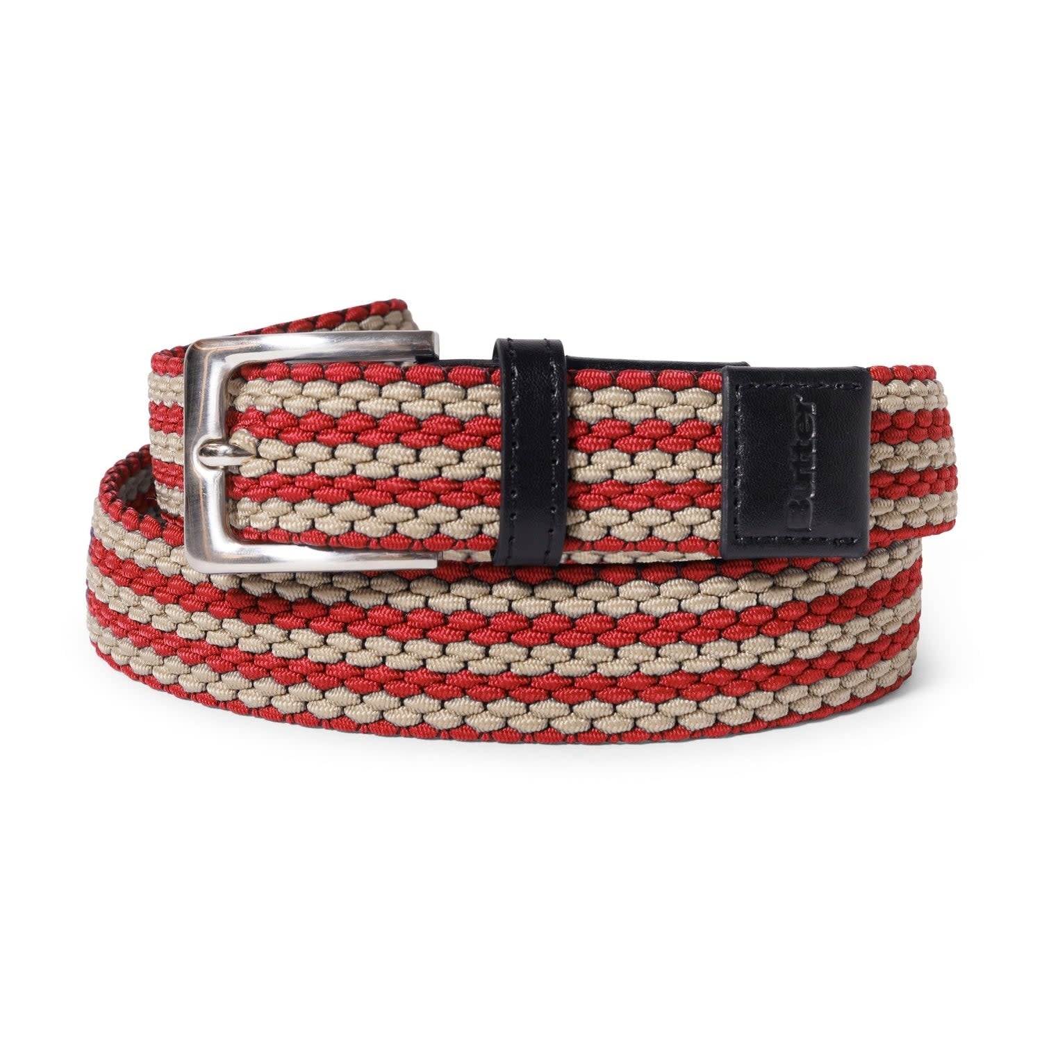 Braided Belt - Red/Cream