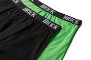 Boxer Solid Pack - Noir/Vert