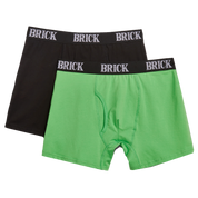 Solid Pack Boxer Briefs - Black/Green