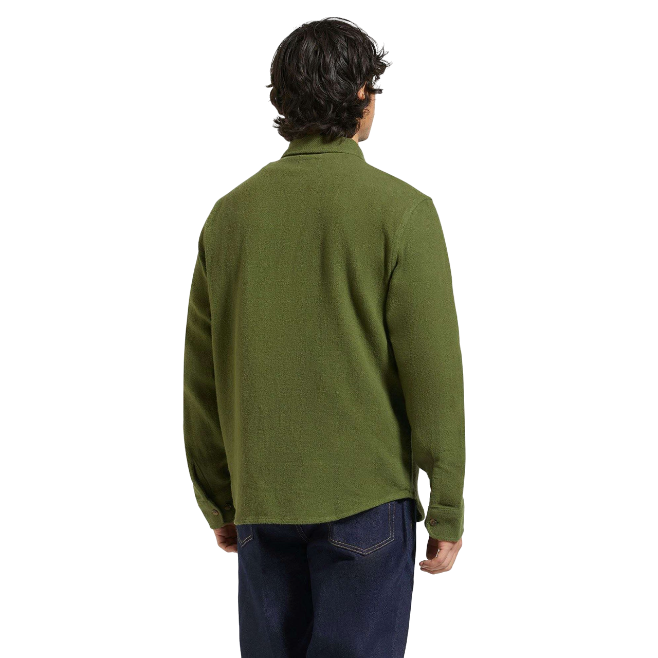 Bowery Textured Loop Twill Overshirt - Cypress Green