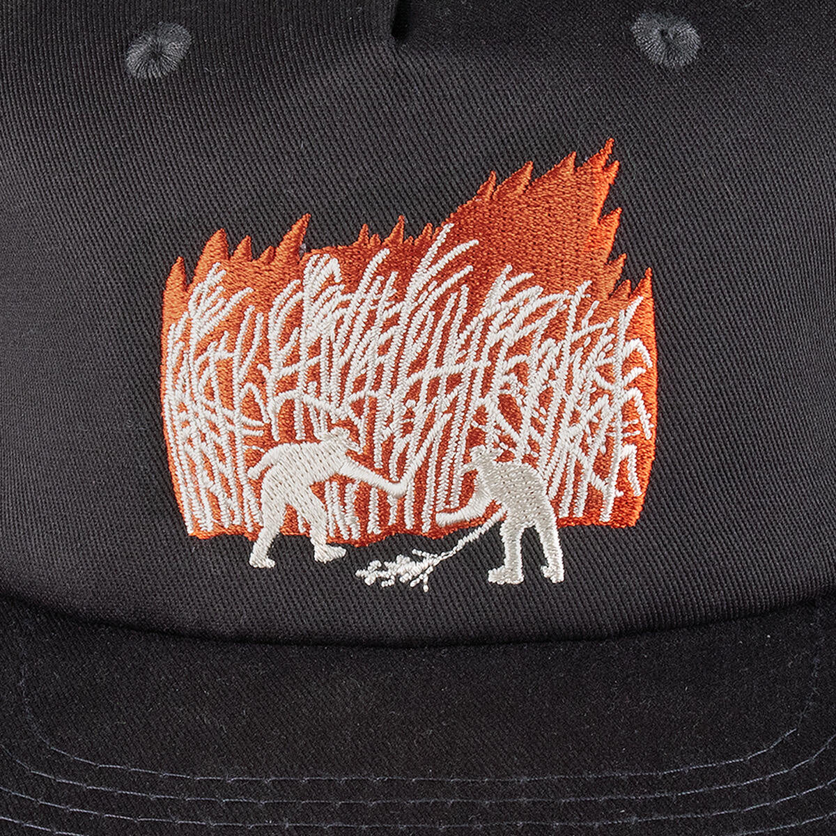 Brush Fire Workers Trucker Cap - Tar/Off White