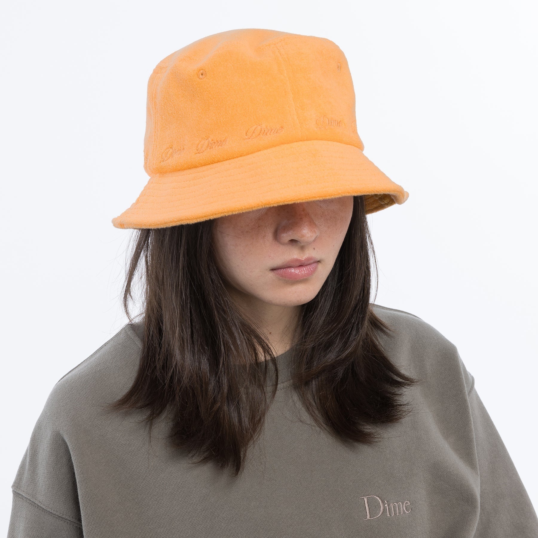 Terry Cloth Bucket Hat - Orange