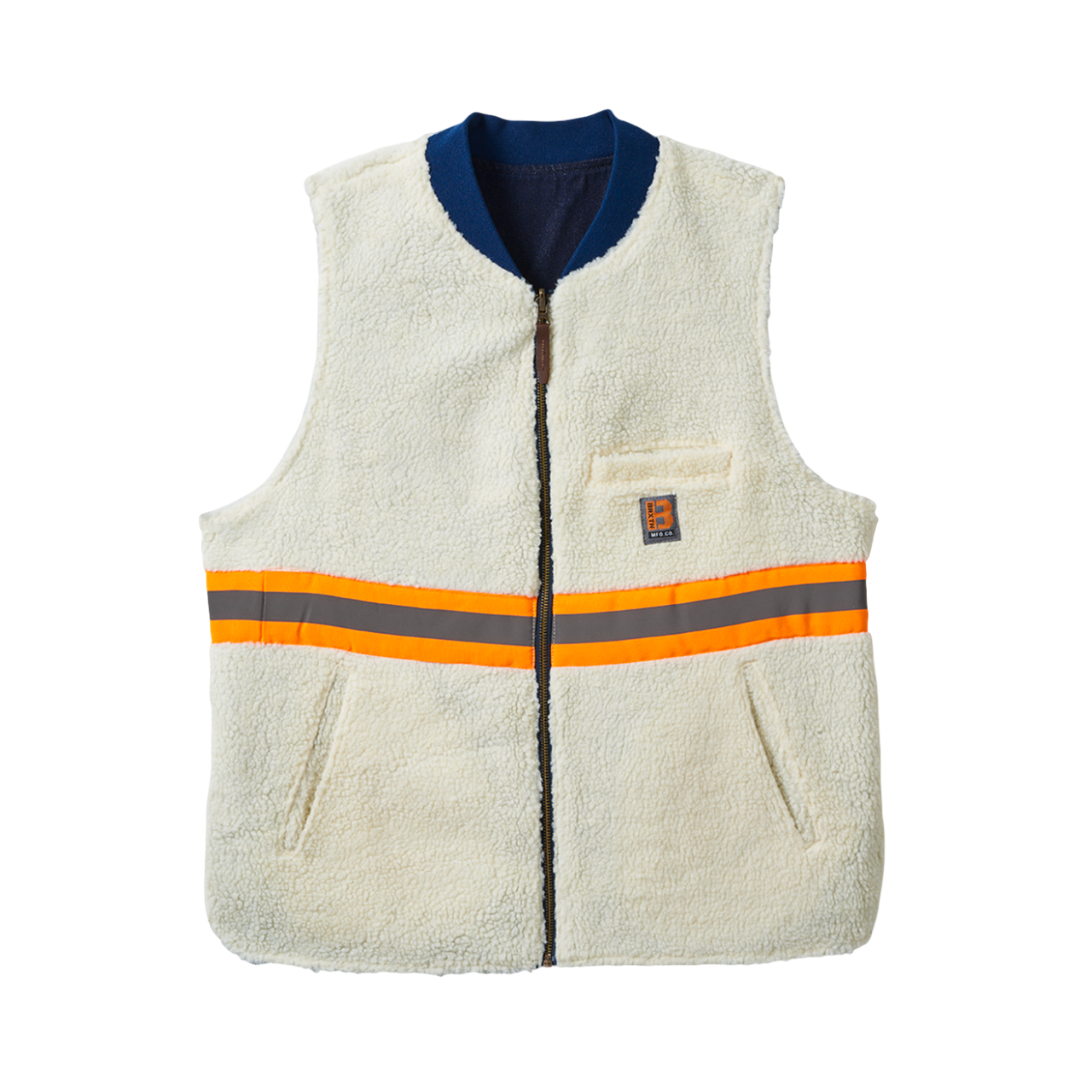 Builders Abraham Reversible Vest - Rinse Denim/Sherpa