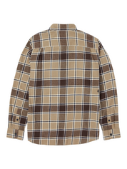 Big Boys Caden Plaid Long Sleeve Flannel - Khaki