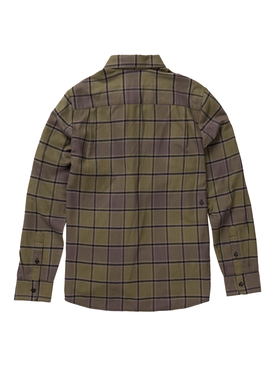 Big Boys Caden Plaid Long Sleeve Flannel - Military