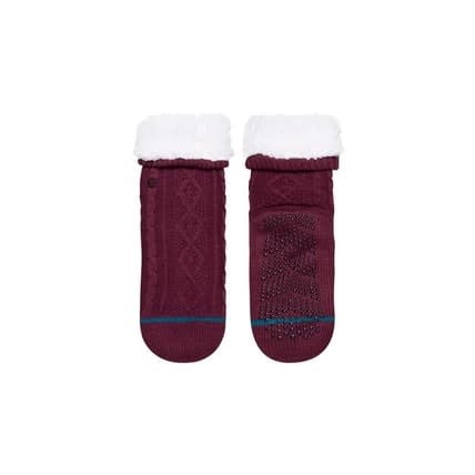 Roasted Slipper Crew Socks - Purple