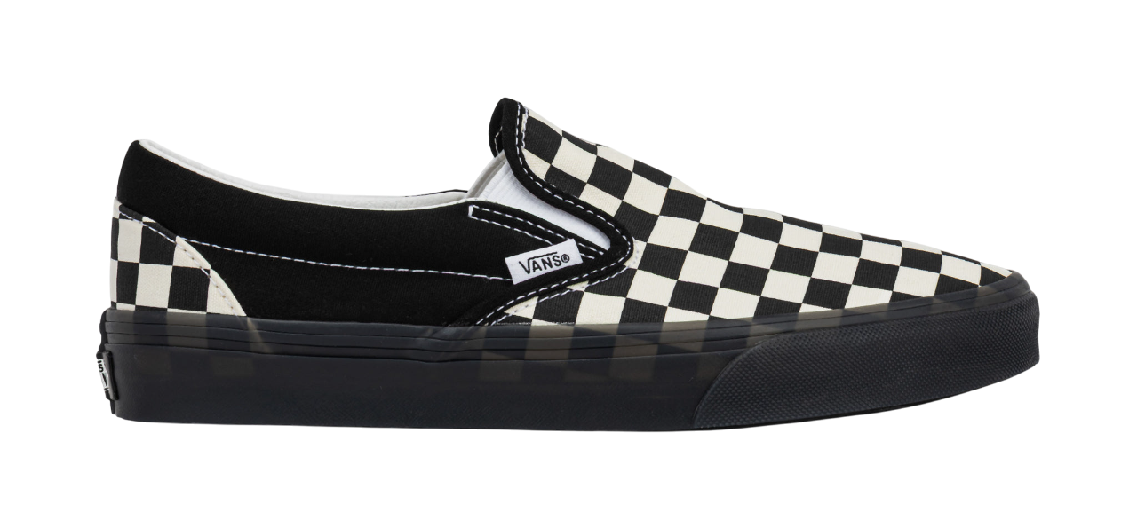 Vans Classic Slip-On Checkerboard - White/Black – Palm Isle Skateshop