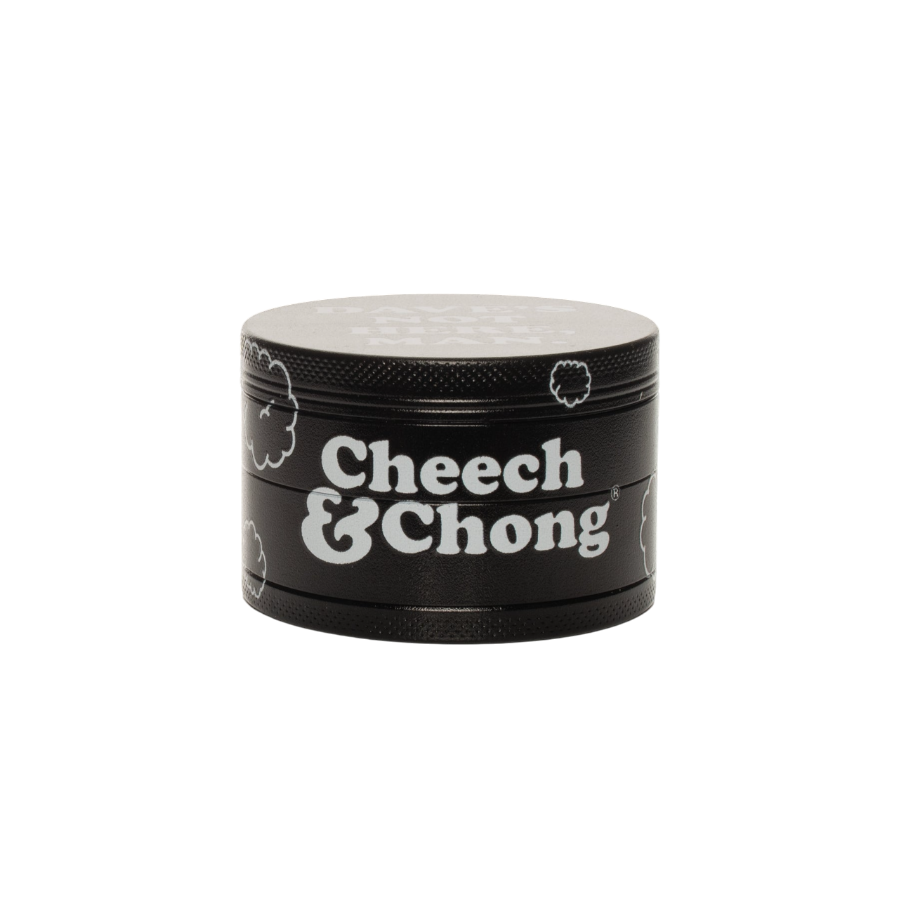 Cheech & Chong® Glass Dave's Not Here, Man Grinder - Black