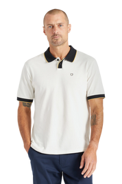 Polo en tricot S/S Proper - Blanc cassé/noir