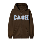 Sweat à capuche zippé Campus - Marron