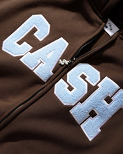 Sweat à capuche zippé Campus - Marron