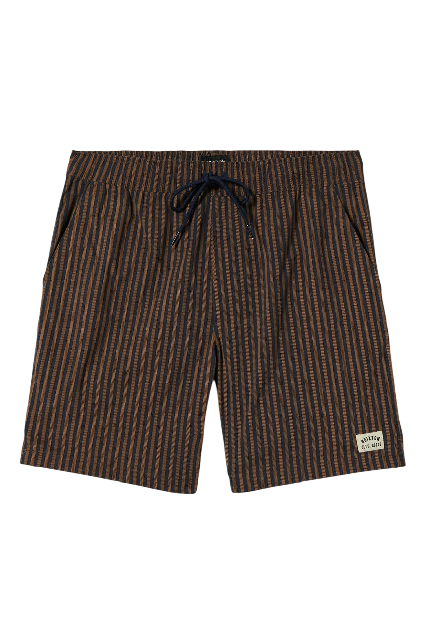 Everyday Stretch Hybrid Short 5.5" - Washed Navy/Sunbaked Herringbone