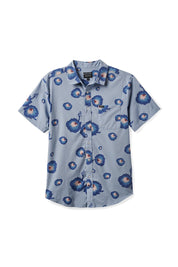 Charter Print S/S Woven Shirt - Dusty Blue/Pacific Blue/Coral Pink