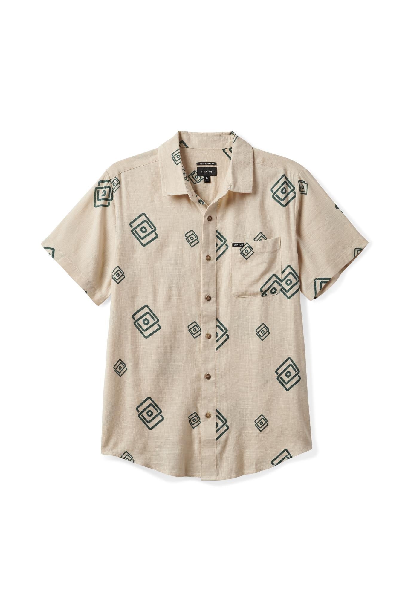 Charter Slub S/S Woven Shirt - Whitecap/Spruce