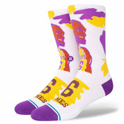 NBA Paint Lebron Crew Socks - White