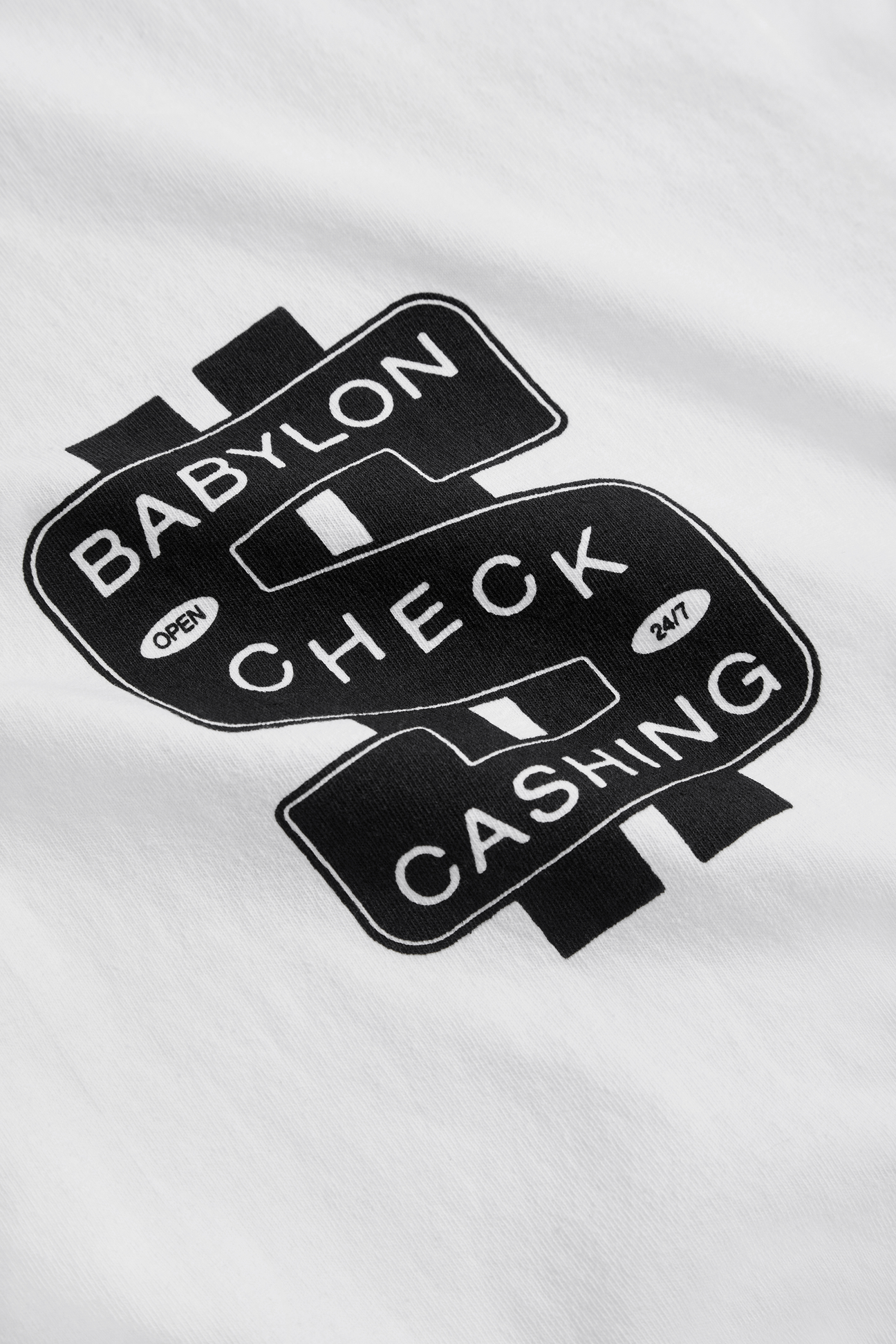 Check Cashing T-Shirt - White