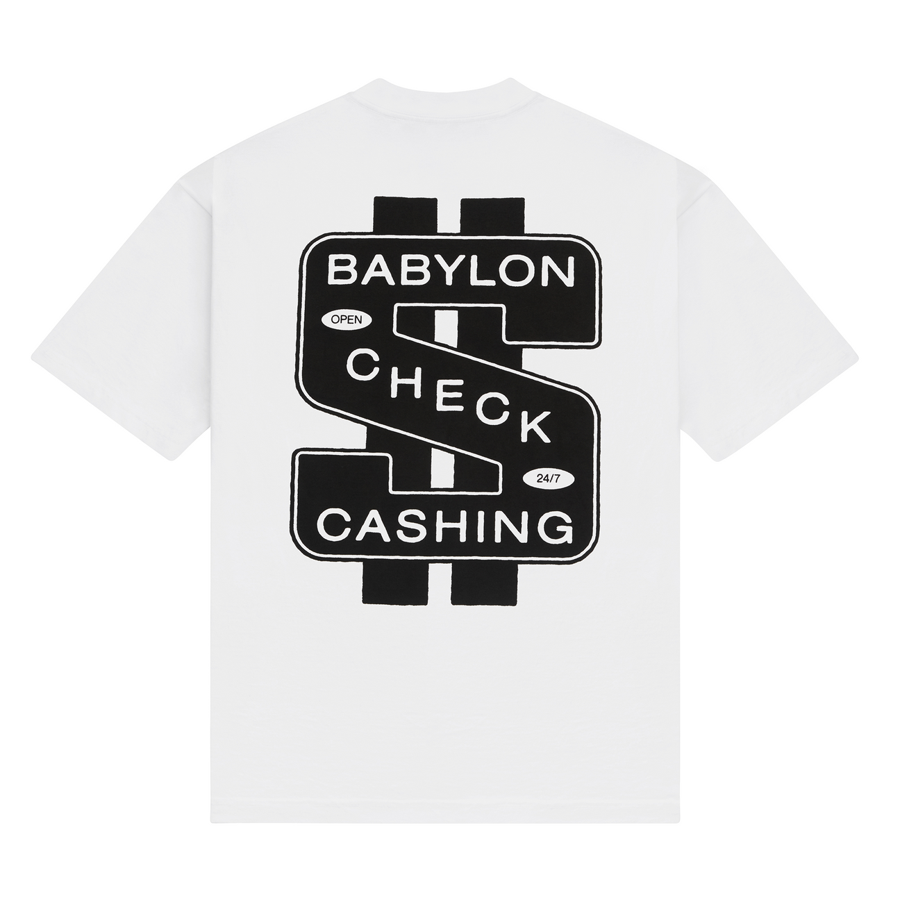 Check Cashing T-Shirt - White