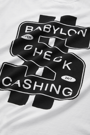 Check Cashing T-Shirt - White