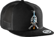 Skull And Sword Trucker Cap - Black