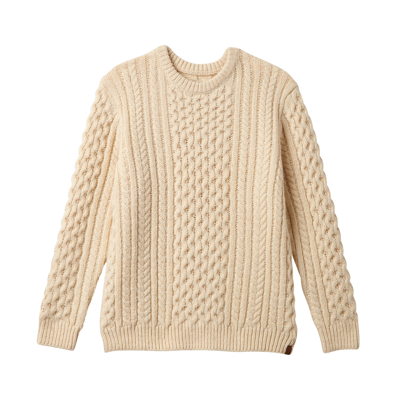 Pull en maille torsadée style pêcheur classique - Avoine