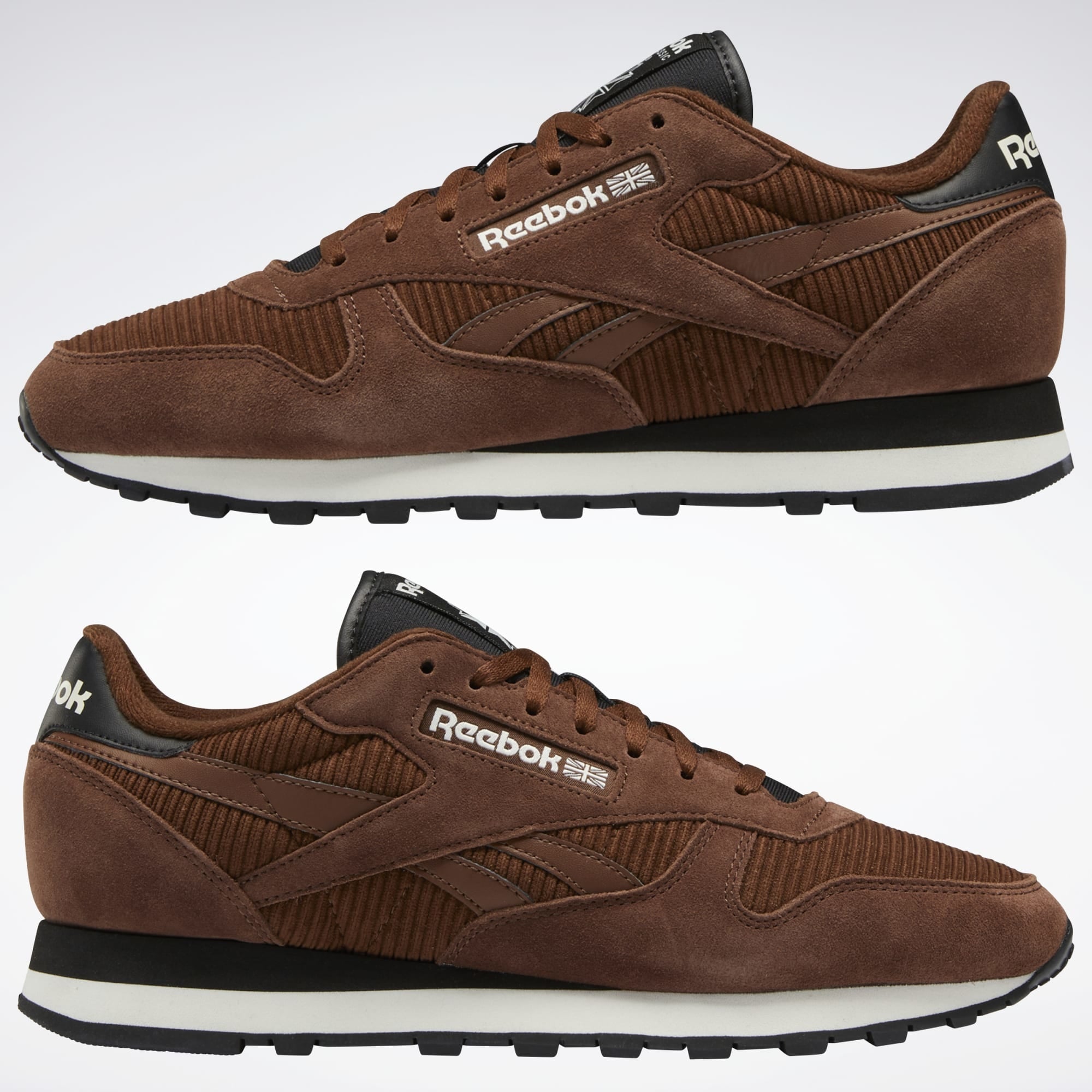 Chaussures en cuir classiques - Marron brossé/noir de base/craie