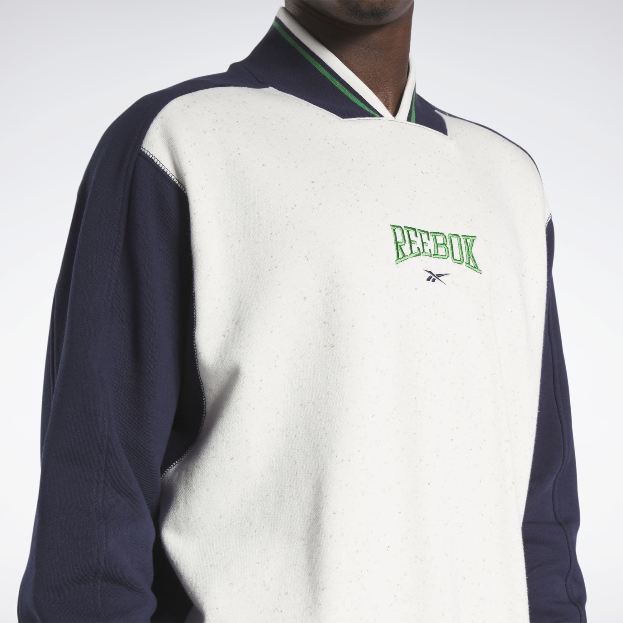 Sweat-shirt ras du cou Classics Varsity - Craie 