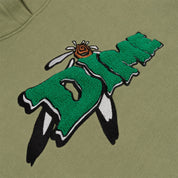 Sweat à capuche en chenille Encino - Vert armée