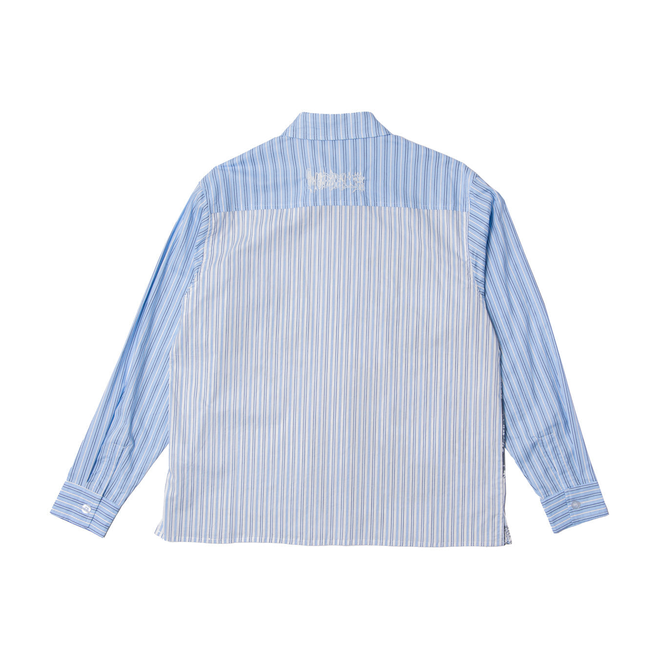 Chemise Oxford en béton - Rayures contrastées