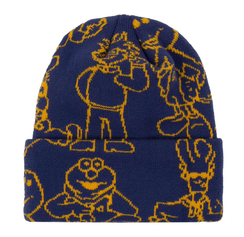 Confused Character Premium Beanie - Navy