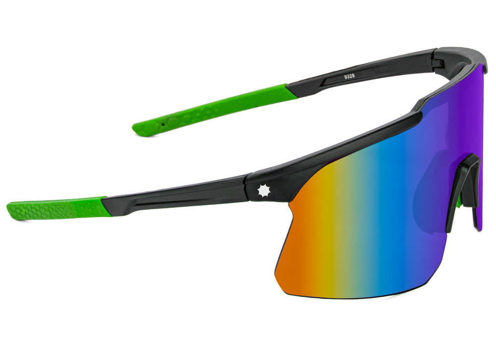 Cooper Polarized Sunglasses - Black/Green/Mirror