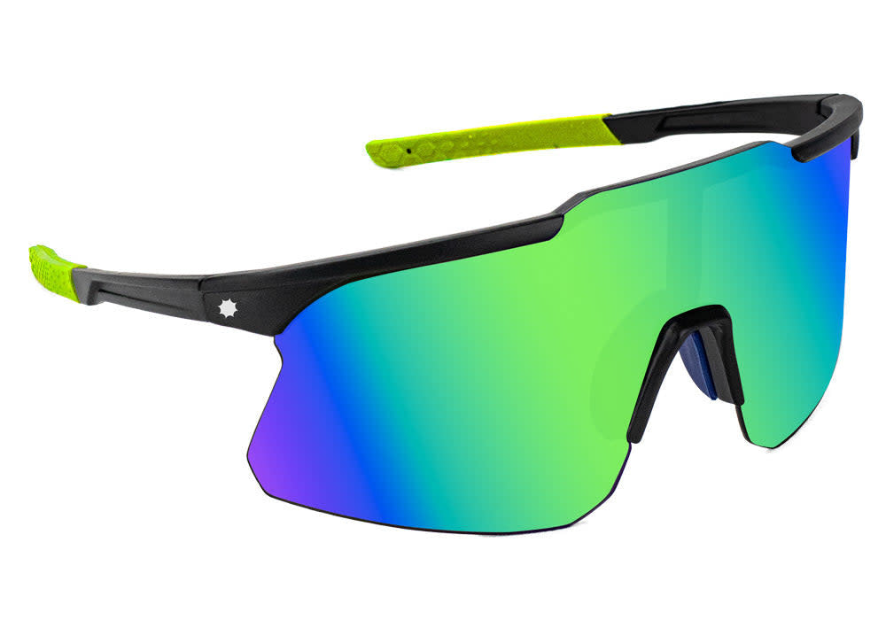 Cooper Polarized Sunglasses - Black/Green/Mirror